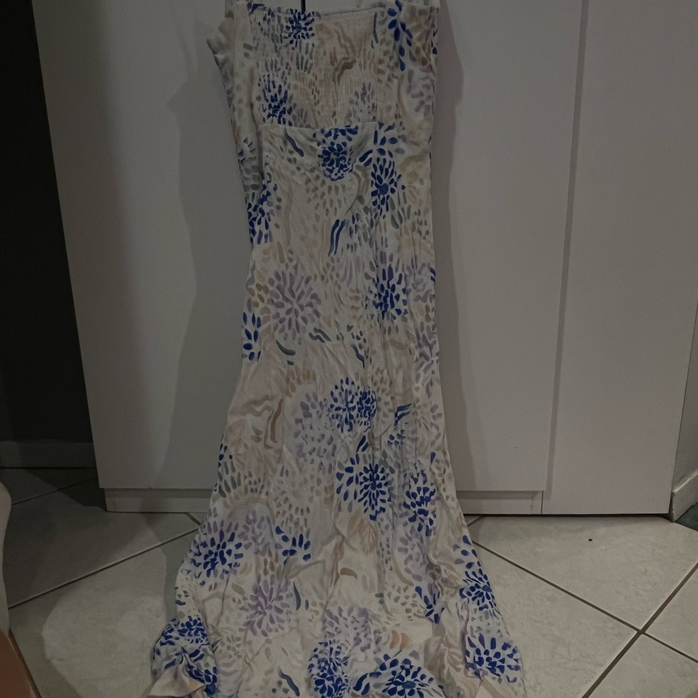 Wilfred Floral Dress with Blue and Purple Hues - Picture 2 of 4